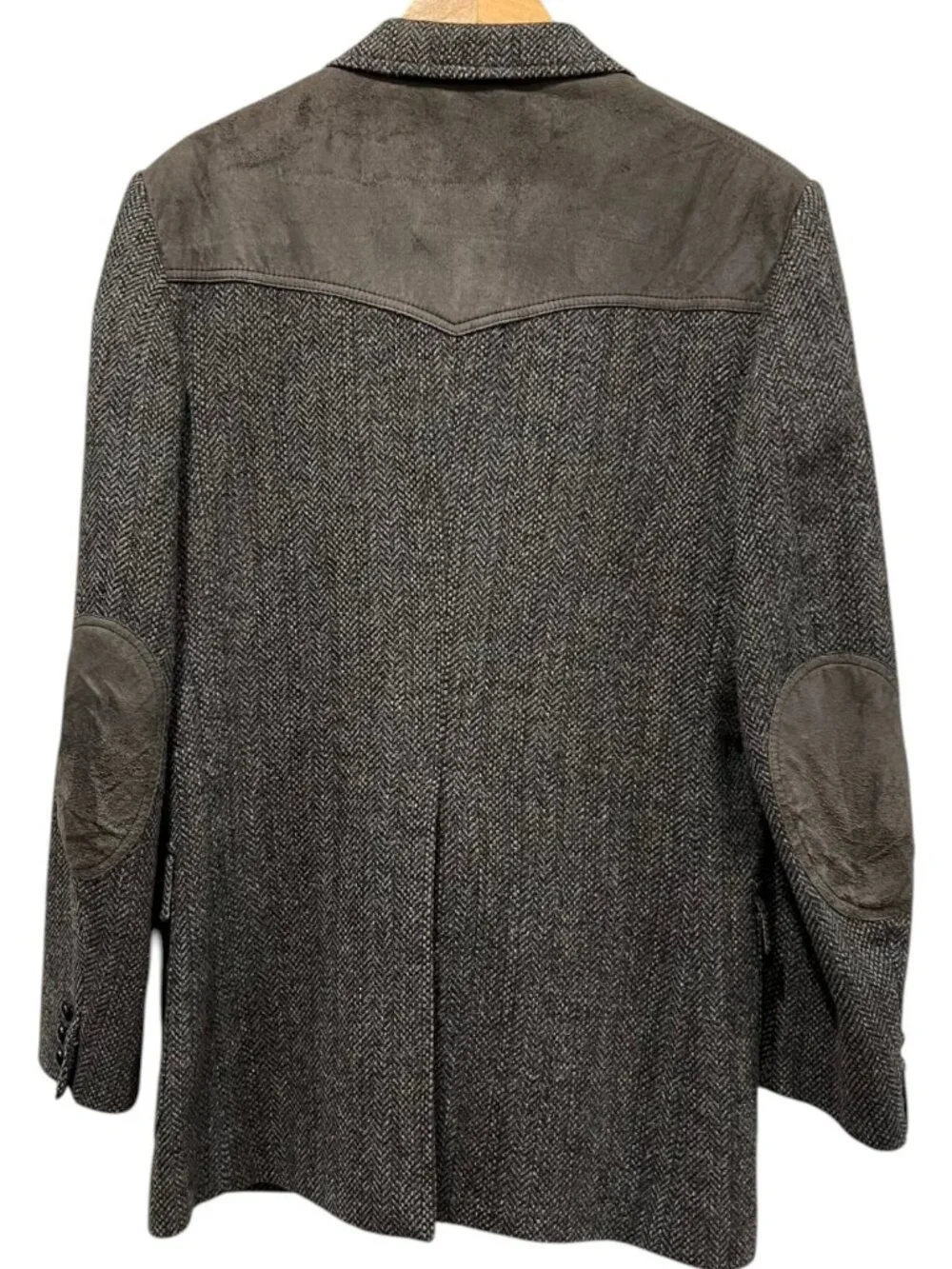 Pendleton Vtg Western-style Sport Coat, Gray Herringbone, 42L